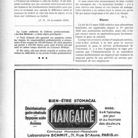 0123 - Page 122-LX - A Travers l’officiel. Réponses des ministres aux questions des parlementaires. La prestation forfaitaire de l’Assurance maternité est applicable dans le cas d’hospitalisation / Correspondance. Questions diverses. Application de la loi sur les allocations familiales