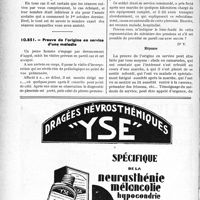 0127 - Page 126-LXIV - Correspondance. Questions médico-militaires. Droit à la carte de surclassement / Preuve de l’origine en service d'une maladie