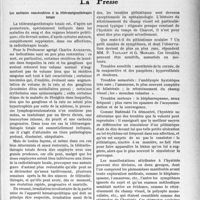 0154 - Page 153 - Partie scientifique. L’actualité scientifique. La Presse. Les anémies consécutives à la téléroentgenthérapie totale [(La Presse Médicale, 19 août 1936)] / L’hystérie oculaire et la simulation [(L’Algérie Médicale, août 1936)]