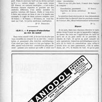 0195 - Page 194-LXIV - Correspondance. Application du tarif des accidents du travail. Sutures multiples, etc. / A propos d’interdiction ou non du cumul