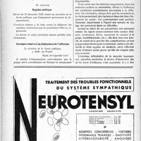 0205 - Page 204-X - A Travers l’officiel. Service de santé militaire / Assistance / Hygiène publique / Circulaire relative à la prophylaxie de l’influenza