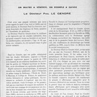 0210 - Page 209 - Propos du jour. Un maître à vénérer, un exemple à suivre / Le Docteur Paul Le Gendre