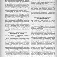 0223 - Page 222 - Partie scientifique. L'actualité Scientifique. Les Sociétés Savantes. Paris. Société médicale des hôpitaux de Paris. Hémopneumothorax spontané bénin, (12-6-1936) / La diagnostic de la maladie de Hodgkin par la ponction des ganglions, (12-6-1936) / Sur un cas de « néphrose lipoïdique » suivi pendant quatre ans, (19-6-1936)