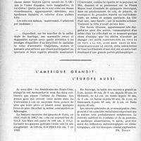 0241 - Page 240 - Partie professionnelle, Hygiène, Assistance, Mutualité, Intérêts corporatifs, Variétés. Bulletin de l’actualité. Coimbre, Santiago, Salamanque ou l'histoire symbolique d’un voyage en Espagne et au Portugal, (11 juillet 1935), par le Docteur Max Fourestier / L’Amérique grandit: l'Europe aussi