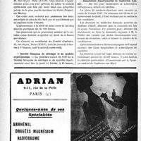 0265 - Page 264-X - Dernières nouvelles. Centre de formation pour les cadres des colonies de vacances / Société Française de sérologie et de syphilis expérimentale / Sanatorium départemental de Capbreton (Landes)