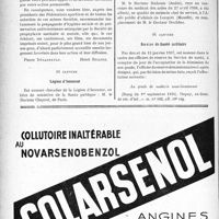 0267 - Page 266-XII - A Travers l’officiel. Lutte antivénérienne / Légion d’honneur / Asiles publics d’aliénés / Service de Santé militaire