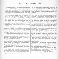 0281 - Page 280 - Partie scientifique. Travaux originaux. A Propos de la curiethérapie interne, par le Docteur Ch. Schmitt. Leur classification anatomo-clinique. Les discussions écologiques qu'elles soulèvent, par R. Fasquelle Saint-Yves Ménard / Un cas d’hydramnios [Dr P. Blanchard]