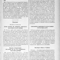 0288 - Page 287 - Partie scientifique. L'Actualité Scientifiques. Les Sociétés Savantes. Paris. Société de médecine militaire Française, 15 octobre 1936. Syndrome neurologique diffus au cours d’une crise de rhumatisme articulaire aigu. Considérations sur les localisations neurologiques de la maladie de Bouillaud / Toulouse. Société de médecine. Lésions osseuses des extrémités consécutives aux sections du nerf sciatique / Poussées d’hypertension déclenchées par les crises douloureuses d’un ulcus gastrique / A propos d’une appendicite rétro-coecale / Malformations congénitales du rachis lombaire et de la région sacrée / Moustiques urbains à Toulouse