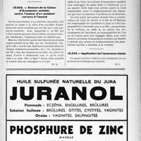 0314 - Page LV-313 - Correspondance. Assurances sociales. Admission au bénéfice de l’assurance-invalidité / Recours de la Caisse d’Assurances sociales contre l'auteur d’un accident survenu à l’assuré / Application de l'assurance-décès