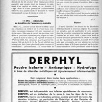 0315 - Page 314-LVI - Correspondance. Assurances sociales. Application de l'assurance-décès / Admission au bénéfice de l'assurance-maladie