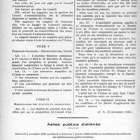 0323 - Page 322 - Assistance Sociale. Circulaire du 24 novembre 1936 concernant la coordination des Services et Institutions d’Hygiène et d’Assistance sociales (Troisième circulaire) / Asiles publics d’aliénés. Décret du 3 novembre 1936 modifiant le décret du 3 janvier 1922 relatif au recrutement des médecins des établissements publics d’aliénés