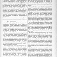 0376 - Page 375 - Partie professionnelle, Hygiène, Assistance, Mutualité, Intérêts corporatifs, Variétés. L’actualité professionnelle. Un projet d’organisation du corps médical