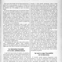 0414 - Page 413 - Partie scientifique. Travaux originaux. Tuberculoses incurables, Par M. P. Ameuille. Le tuberculeux incurable et la lutte antituberculeuse / Sur quoi se juge l’incurabilité de la tuberculose