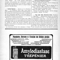 0461 - Page 462-VIII - Dernières Nouvelles. Bal de la médecine Française / Institut Pasteur / Faculté de médecine de Nancy / Faculté de médecine de Marseille / The Lady Tata Mémorial Trust