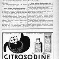 0462 - Page IX-463 - Dernières Nouvelles. The Lady Tata Mémorial Trust / Séance solennelle de la Société d’hydrologie / Section médicale du Comité France-Italie