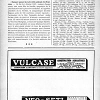 0465 - Page 466-XII - Dernières Nouvelles. Salon des Arts ménagers / Banquet annuel de la Société médicale des Praticiens / Service de santé militaire