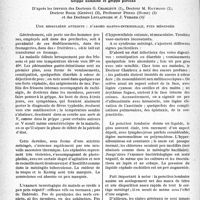 0483 - Page 484 - Partie scientifique. Travaux originaux. La clinique au goût du jour. La méningite des porchers. Grippe humaine et grippe porcine. Une singulière atteinte : d’abord gastro-intestinale, puis méningée