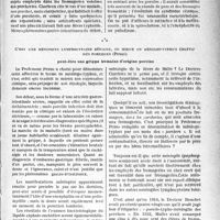 0484 - Page 485 - Partie scientifique. Travaux originaux. La clinique au goût du jour. La méningite des porchers. Grippe humaine et grippe porcine. Une singulière atteinte : d’abord gastro-intestinale, puis méningée / C'est une méningite lymphocytaire bénigne, ou mieux un méningo-typhus éruptif des porchers (Penso) [G. Fischer]
