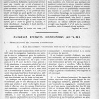0496 - Page 497 - Partie professionnelle, Hygiène, Assistance, Mutualité, Intérêts corporatifs, Variétés. Bulletin de l’Actualité. La crise médicale actuelle est une crise de confiance / Quelques récentes dispositions militaires. Réorganisation des périodes d’instruction / Les engagements volontaires pour le cas d’une guerre éventuelle