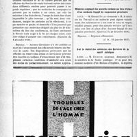 0513 - Page 514-LVI - A travers l’officiel. Réponses des ministres aux questions des parlementaires. Sur l’avancement des officiers de réserve du Service de santé / Médecin soignant des assurés sociaux au lieu et place d’un médecin frappé de suspension provisoire / Sur le statut des médecins des Services de la santé publique
