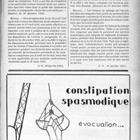 0516 - Page LIX-517 - A travers l’officiel. Réponses des ministres aux questions des parlementaires. Prestations pour traitements préventifs et maladies ne comportant pas d’arrêt de travail / Les domestiques et femmes de ménage ne bénéficient pas des congés payés