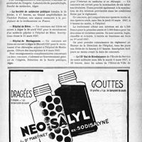 0530 - Page IX-531 - Dernières nouvelles. Congrès d’Alger / La Société de médecine publique / Hôpital de Bône / Hôpital de Mostaganem / La Caravane Universitaire / Hôpital de Saint-Germain-en-Laye / Le IXe Bal de Bienfaisance