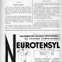 0533 - Page 534-XII - A travers l’officiel. Sérums thérapeutiques / Sanatoriums publics / Service de santé militaire
