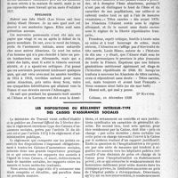0582 - Page 583 - Partie professionnelle, Hygiène, Assistance, Mutualité, Intérêts corporatifs, Variétés. L'actualité professionnelle. Souvenirs de guerre d’un médecin volontaire alsacien, (Suite et fin), par le Docteur R. Kayser. A Lièpvre / Les dispositions du règlement intérieur-type des caisses d'assurances sociales