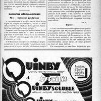0592 - Page LXVII-593 - Correspondance. Questions diverses. Application de la loi sur les allocations familiales / Questions médico-militaires. Soins aux gendarmes