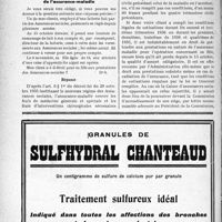 0597 - Page 598-LXXII - Correspondance. Assurances sociales. L’acte global KX comporte les soins consécutifs pendant vingt jours / Droit d’un assuré venant d’être radié, aux prestations de l’assurance-maladie