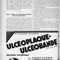 0599 - Page 600-LXXIV - Correspondance. Assurances sociales. Action des assurés sociaux pour le remboursement des prestations / Valeur de l’acquit des prestations d’assurance-maladie