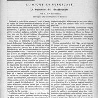 0614 - Page 615 - Partie scientifique. Travaux originaux. Clinique chirurgicale. Le traitement des rétrodéviations, par M. J. -P. Tourneux
