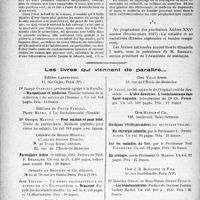 0631 - Page 632 - Partie scientifique. L’actualité scientifique. Les Congrès. XXIVe Session d’assises médicales de l’assemblée Française de médecine générale. La primo-infection tuberculeuse de l'adolescent et de l'adulte, par Germain Blechmann / Les livres qui viennent de paraître…