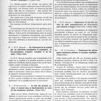 0633 - Page 634 - Partie scientifique. L’actualité scientifique. Les thèses. Contribution à l’étude des kystes dits « synoviaux », Dr E. Suau. (Thèse 1936) / Du traitement de la syphilis par les injections simultanées et prolongées, intra-musculaires, d’arsenic trivalent et de bismuth, Dr P. Gérard. (Thèse 1936) / Le rôle des facteurs sociaux et moraux dans la bilatéralisation au cours du pneumothorax artificiel, par Dr Rubinstein. (Thèse 1936) / Statistiques de dix-huit années de lutte antisyphilitique au Dispensaire anti-vénérien d’Angers (1918-1935), Dr P. Girard. (Thèse 1936) / Traitement des ulcères gastro-duodénaux perforés et résultats immédiats par Dr S. Calihman. (Thèse 1936)