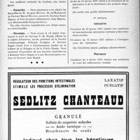 0690 - Page XIII-691 - Dernières nouvelles. Mariage / Fiançailles / Nécrologie [Docteur V. -M. Bugiel] / A travers l’officiel. Stupéfiants / Infirmières / Pharmacie
