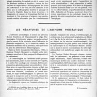 0703 - Page 704 - Partie scientifique. Travaux originaux. Les fistules oeso-trachéales dans le cancer de l’œsophage, d’après MM. Ch. Aubertin et A. Pergola. Le diagnostic des tumeurs de la moelle, par M. Jacques Decourt / Les hématuries de l'adénome prostatique [P. Lacroix]