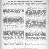 0707 - Page 708 - Partie scientifique. Travaux originaux. La clinique au goût du jour. Quelques difficultés de diagnostic au cours de la fièvre typhoïde, d’après le Docteur Louis Ramond. A la phase initiale une confusion possible avec l’appendicite aiguë / Au déclin, l’énigme d’une défervescence brusque [G. Fischer]