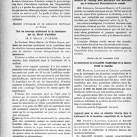 0715 - Page 716 - Partie scientifique. L’actualité scientifique. Les Sociétés Savantes. Paris. Société de médecine militaire Française, Séance du 12 novembre 1936. La désinsectisation dans l’armée par des équipes spécialisées d’hygiène / Résultats et valeur d'aptitude militaire de la greffe d’Albee dans le traitement du mal de Pott / Société d’hygiène et de médecine tropicale de Paris. Sur un nouveau traitement de la Lambliase par un dérivé d’acridine, (17-12-1936) / Montpellier. Société des sciences médicales et biologiques de Montpellier et du Languedoc méditerranéen, Séance du 20 novembre 1936 / Séance du 27novembre 1936