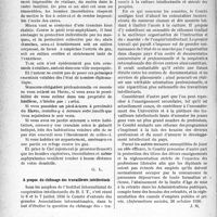 0729 - Page 730 - Partie professionnelle, Hygiène, Assistance, Mutualité, Intérêts corporatifs, Variétés. L’actualité professionnelle. La Presse et les Sociétés. Guide familial pratique de défense passive / A propos du chômage des travailleurs intellectuels [(Informations sociales, 26 octobre 1936]