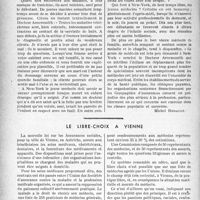 0739 - Page 740 - Partie professionnelle, Hygiène, Assistance, Mutualité, Intérêts corporatifs, Variétés. L’actualité professionnelle. Assurances sociales. Mœurs médicales américaines. L’angine contagieuse des chats à la campagne / Le libre-choix à Vienne
