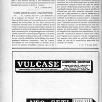 0745 - Page 746-LXIV - A travers l’officiel. Réponses des ministres aux questions des parlementaires. Les agents des postes fonctionnaires ne bénéficient pas de la législation sur les accidents du travail / Contrôle médical des assurés sociaux tuberculeux
