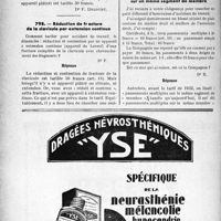 0747 - Page 748-LXVI - Correspondance. Application des tarifs d’honoraires. Contention par plâtre d’une fracture du péroné / Réduction de fracture de la clavicule par extension continue / Pansements multiples sur un même segment de membre