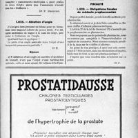 0748 - Page LXVII-749 - Correspondance. Application des tarifs d’honoraires. Pansements multiples sur un même segment de membre / Ablation d'ongle / Fiscalité. Obligations fiscales du médecin pro pharmacien
