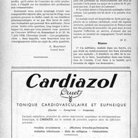 0749 - Page 750-LXVIII - Correspondance. Fiscalité. Obligations fiscales du médecin pro pharmacien / Questions médico-militaires. Droits des parents d’un militaire mort au service