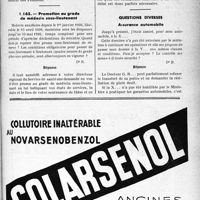 0750 - Page LXIX-751 - Correspondance. Questions médico-militaires. Droits des parents d’un militaire mort au service / Promotion au grade de médecin sous-lieutenant / Questions diverses. Assurance automobile