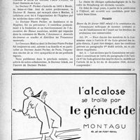 0765 - Page 766-XII - Dernières nouvelles. Le XIe Bal de la médecine / Nécrologie [Docteur Pierre Pecker] / A travers l’officiel. Enseignement de la médecine / Fiscalité