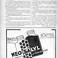 0767 - Page 768-XIV - A travers l’officiel. Service de santé de la marine militaire / Syndicat des médecins de la Seine et des communes limitrophes. Un médecin meurt, victime du devoir professionnel