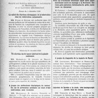 0791 - Page 792 - Partie scientifique. L’actualité scientifique. Les Sociétés Savantes. Paris. Société d’hydrologie et de climatologie médicales de Paris. Les variations de la cholestérolémie chez les asthmatiques sous l’influence de la cure du Mont- Dore, (1-3-1937) / Montpellier. Société des sciences médicales et biologiques de Montpellier et du Languedoc Méditerranéen. Séance du4 décembre1936 / Séance du 11 décembre 1936
