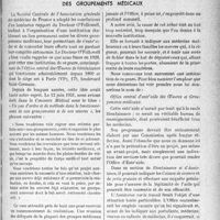 0840 - Page 841 - Propos du jour. Comment pourrait être organisé un office central d'entraide des groupements médicaux [J. Noir]