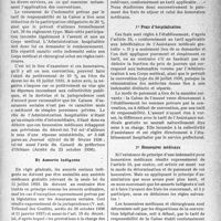 0868 - Page 867 - Partie professionnelle, Hygiène, Assistance, Mutualité, Intérêts corporatifs, Variétés. Assurances sociales (suite). L’hospitalisation des assurés dans les établissements publics et les honoraires médicaux. Assurés ordinaires. Honoraires médicaux / Assurés indigents. Frais d’hospitalisation / Honoraires médicaux
